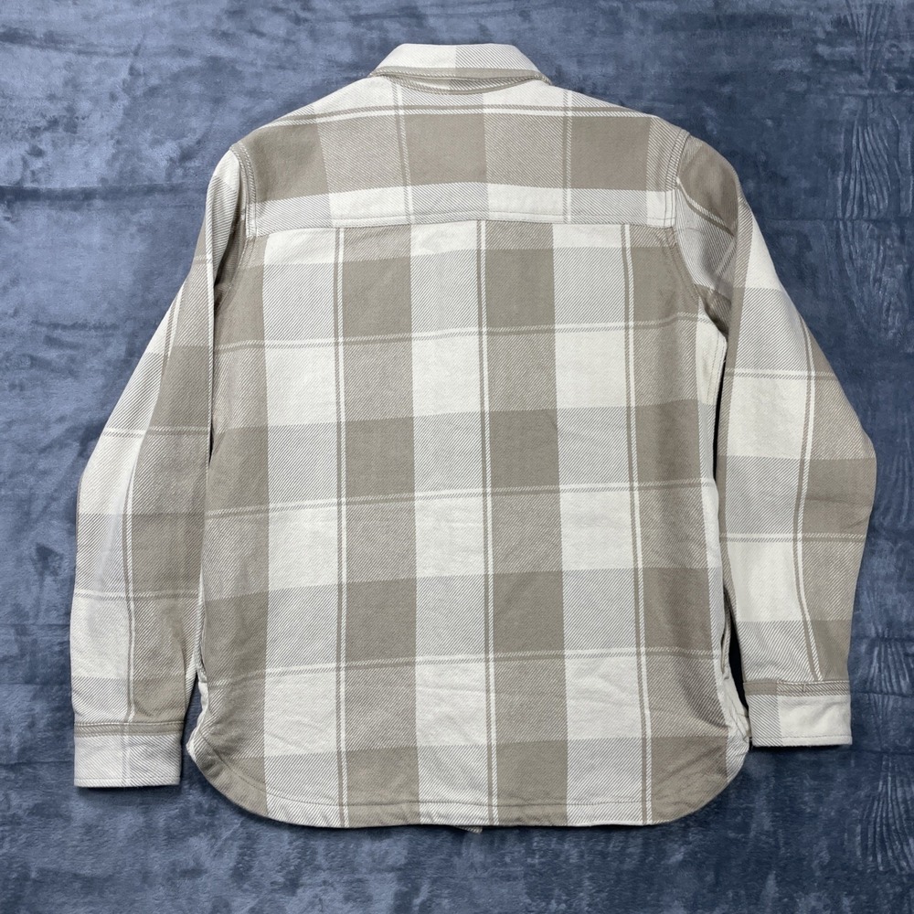 Carhartt Women's Loose Twill Shirt Jacket Shacket Beige Plaid Size XS Cotton NEW - Picture 6 of 6